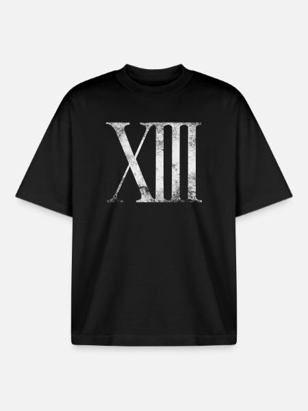 Unlucky number 13 - Boxy Heavyweight Unisex Organic T-Shirt by Stanley/Stella - black