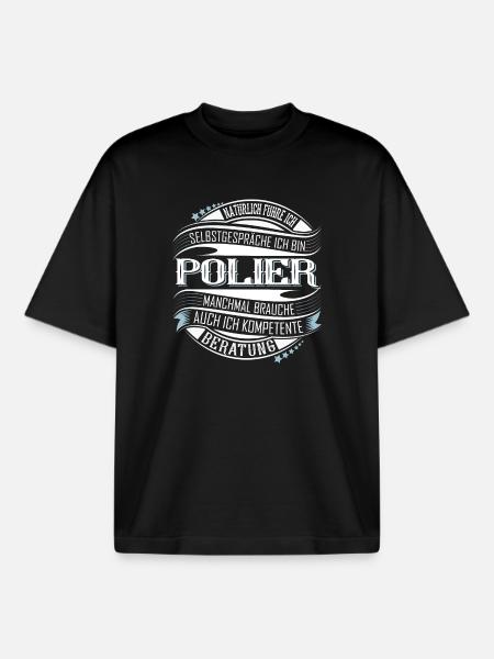 Polier - Boxy Heavyweight Unisex Organic T-Shirt von Stanley/Stella - Schwarz