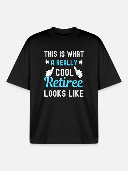 Retraité Retraité Retraité - T-shirt unisexe boxy épais biologique Stanley/Stella - noir