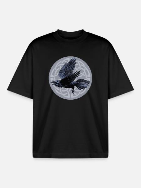 Raven Moon - Boxy Heavyweight Unisex Organic T-Shirt by Stanley/Stella - black