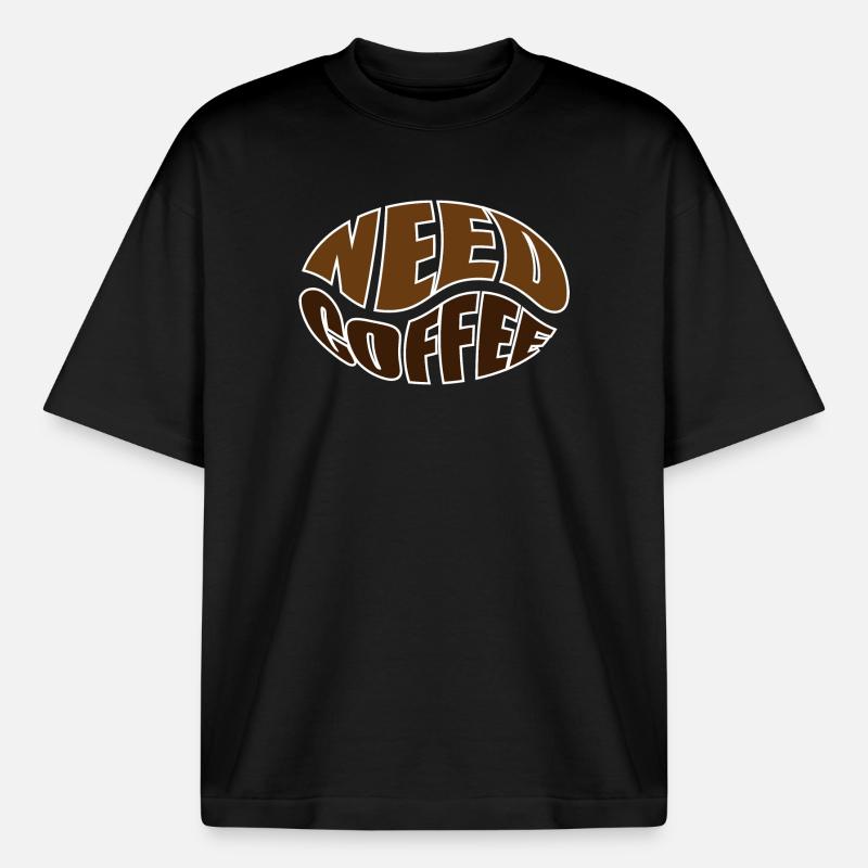Kaffeebohne coffee bean need coffee - Boxy Heavyweight Unisex Organic T-Shirt von Stanley/Stella - Schwarz