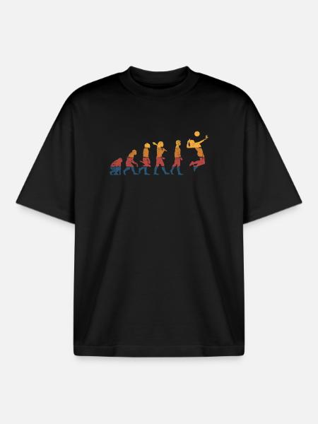 Volleyball Volleyballspieler - Boxy Heavyweight Unisex Organic T-Shirt von Stanley/Stella - Schwarz
