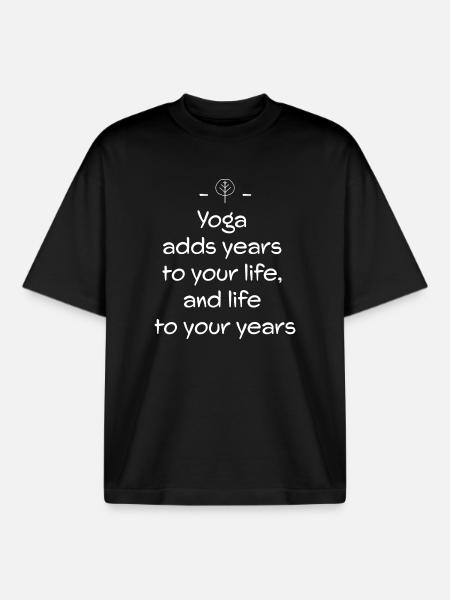 Yoga - Boxy Heavyweight Unisex Organic T-Shirt by Stanley/Stella - black