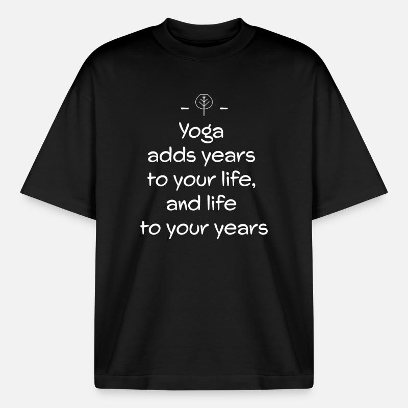 Yoga - Boxy Heavyweight Unisex Organic T-Shirt von Stanley/Stella - Schwarz