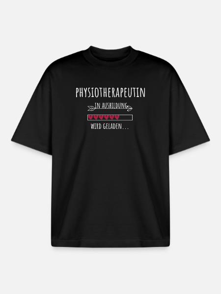 Physiotherapeutin in Ausbildung Geschenk - Boxy Heavyweight Unisex Organic T-Shirt von Stanley/Stella - Schwarz