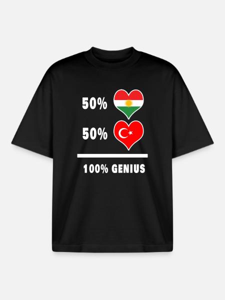 Kurdistan og Tyrkiet strålende / gave - Stanley/Stella unisex boxy heavyweight T-shirt økologisk - sort