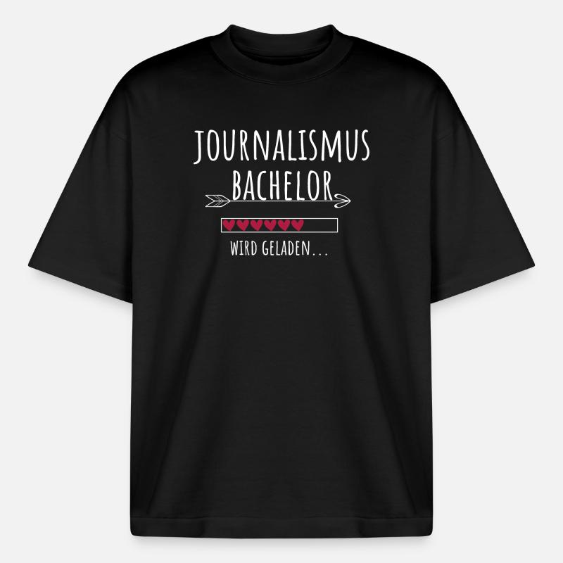 Journalismus Bachelor Studium Studentin Geschenk - Boxy Heavyweight Unisex Organic T-Shirt von Stanley/Stella - Schwarz