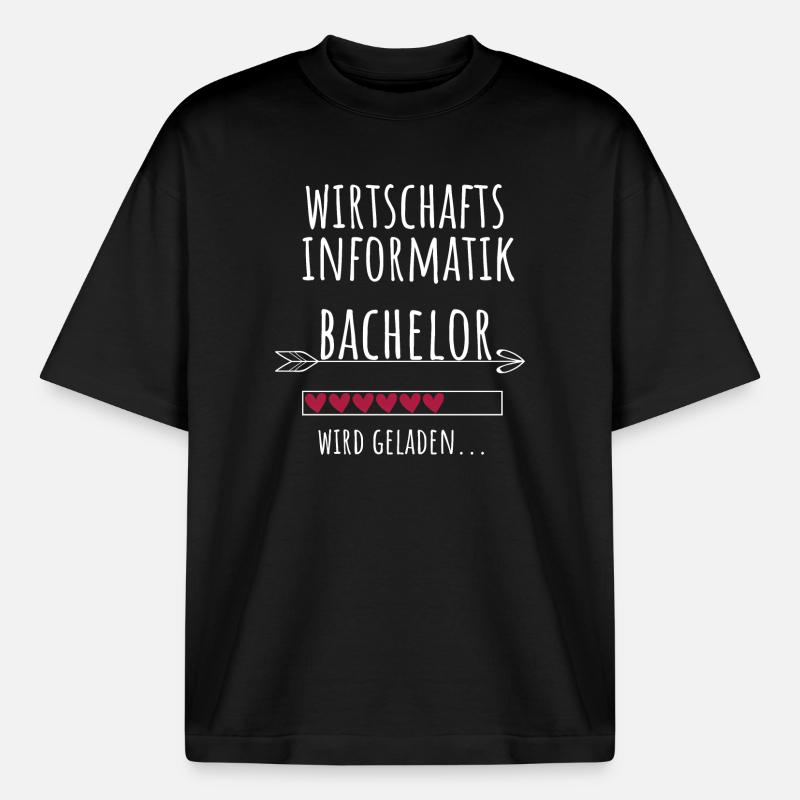 Wirtschaftsinformatik Studium Student Geschenk - Boxy Heavyweight Unisex Organic T-Shirt von Stanley/Stella - Schwarz