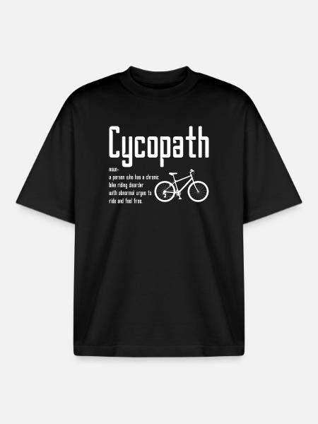 Cyopath Bike Awareness - Boxy Heavyweight Unisex Organic T-Shirt by Stanley/Stella - black