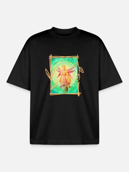 Magic Elf Shunija - Sonja Ariel von Staden - Boxy Heavyweight Unisex Organic T-Shirt by Stanley/Stella - black
