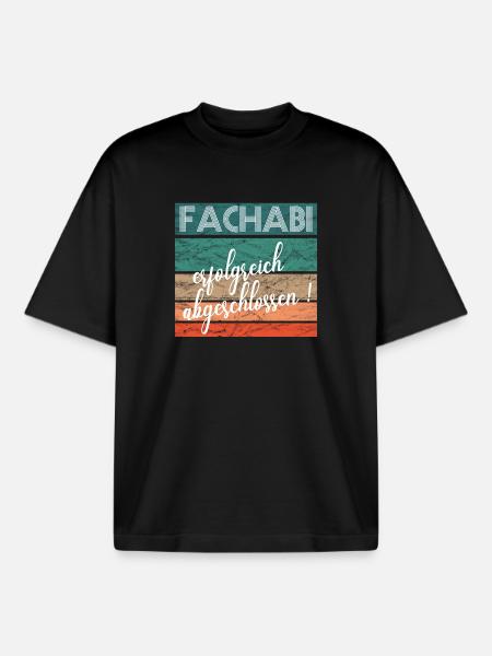 Fachabitur Fachabi Schulabschluss Geschenk - Boxy Heavyweight Unisex Organic T-Shirt von Stanley/Stella - Schwarz