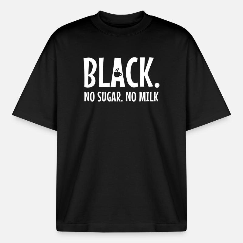 Kaffee Statement Koffein Kaffeetrinker Kaffeetasse - Boxy Heavyweight Unisex Organic T-Shirt von Stanley/Stella - Schwarz