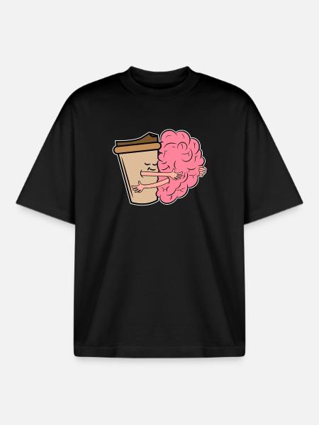 Kaffee Trinken Kaffeeliebhaber Kaffeetrinker - Boxy Heavyweight Unisex Organic T-Shirt von Stanley/Stella - Schwarz