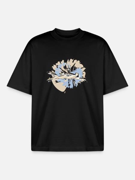 Valentine's Day swimmers in competition - Boxy Heavyweight Unisex Organic T-Shirt by Stanley/Stella - black