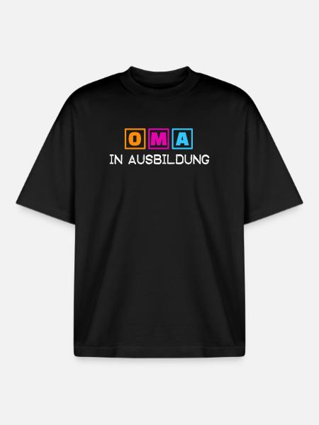 Alte Frau Statement Großmutter Oma Rentnerin - Boxy Heavyweight Unisex Organic T-Shirt von Stanley/Stella - Schwarz