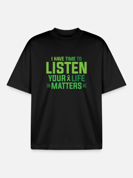 Green Belt Your Life Matters - Boxy Heavyweight Unisex Organic T-Shirt by Stanley/Stella - black