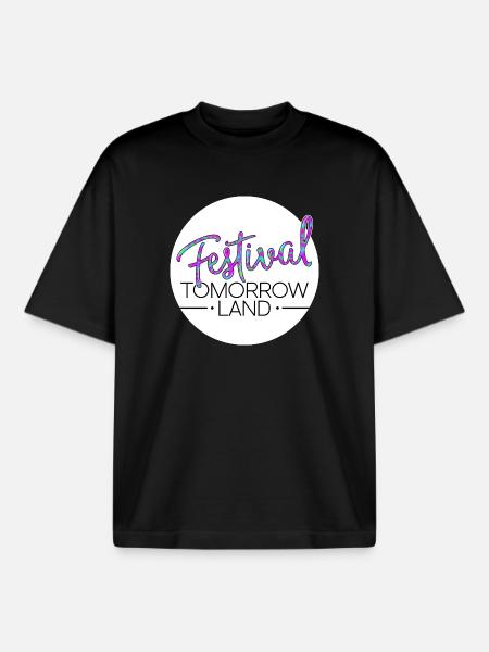 Tomorrowland Festival - T-shirt unisexe boxy épais biologique Stanley/Stella - noir