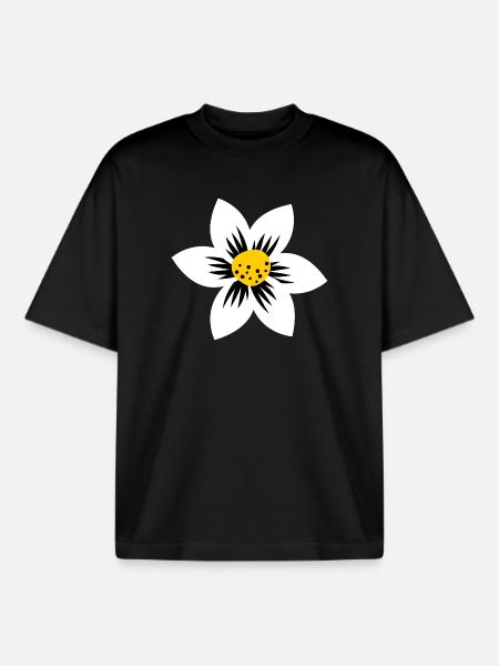 Flower power - Boxy Heavyweight Unisex Organic T-Shirt by Stanley/Stella - black