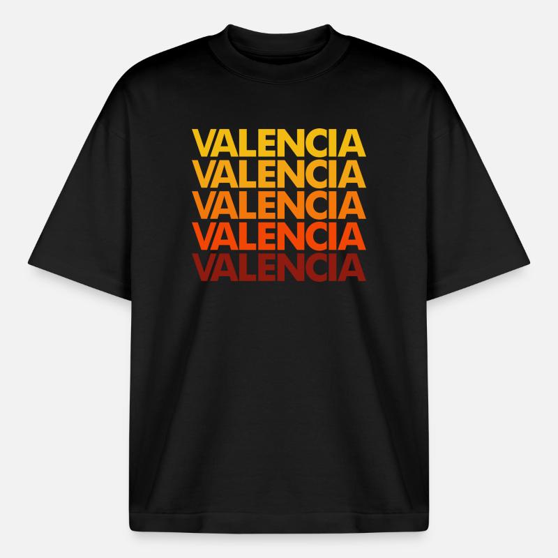 Valencia Gradient Font Stack - Boxy Heavyweight Unisex Organic T-Shirt by Stanley/Stella - black