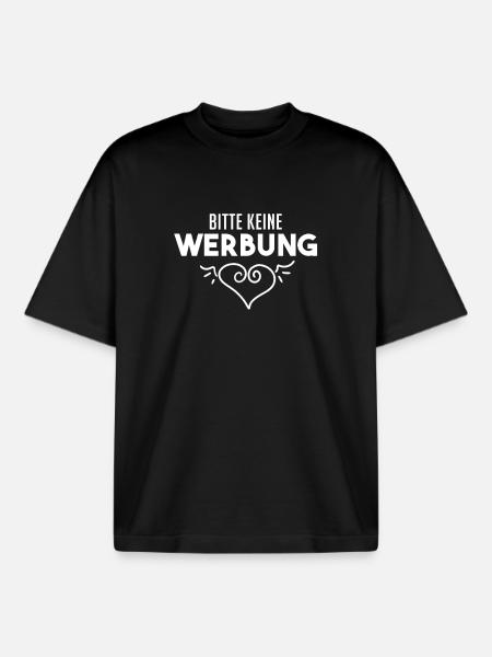 Bitte keine Werbung - Briefkasten - Boxy Heavyweight Unisex Organic T-Shirt von Stanley/Stella - Schwarz