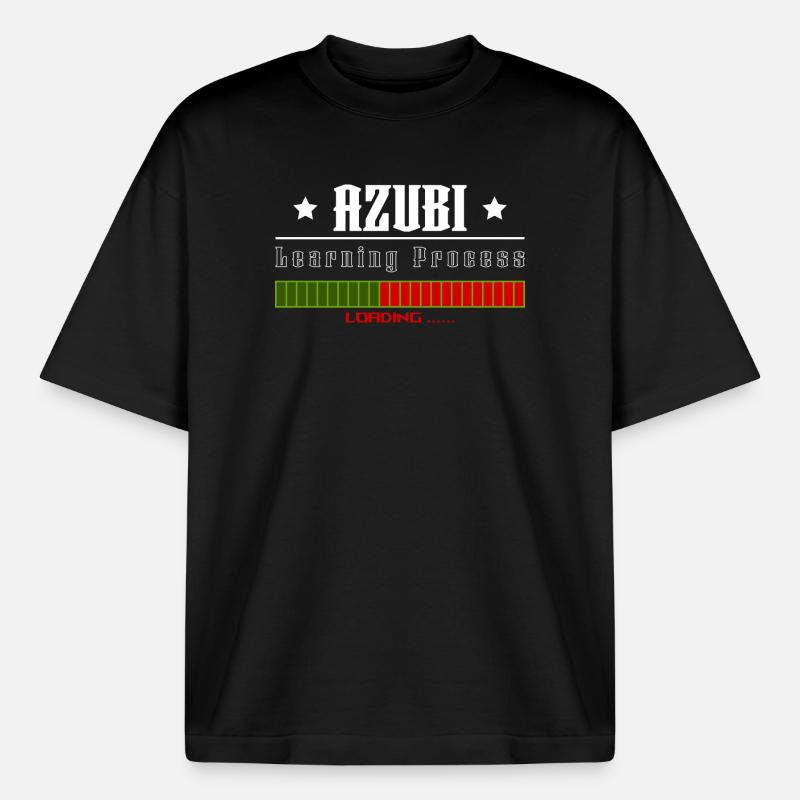 AZUBI learning process loading tshirt - Boxy Heavyweight Unisex Organic T-Shirt von Stanley/Stella - Schwarz