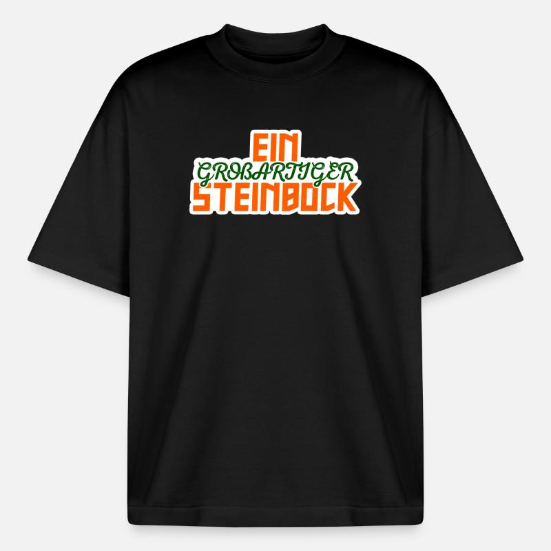 Steinbock Galaxy Statement Tierkreiszeichen Himmel - Boxy Heavyweight Unisex Organic T-Shirt von Stanley/Stella - Schwarz