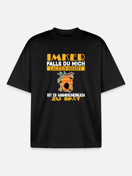 Imker Imkerei Honig Bienen - Boxy Heavyweight Unisex Organic T-Shirt von Stanley/Stella - Schwarz