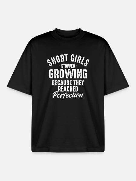 Kleine Mädchen erreichten Perfektion - Boxy Heavyweight Unisex Organic T-Shirt von Stanley/Stella - Schwarz