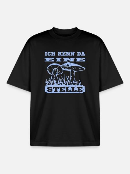 Pilz Design mit Spruch - Boxy Heavyweight Unisex Organic T-Shirt von Stanley/Stella - Schwarz