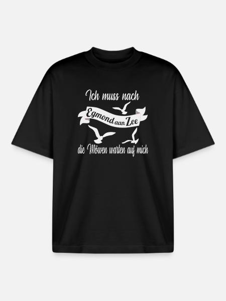 Egmond aan Zee - Boxy Heavyweight Unisex Organic T-Shirt von Stanley/Stella - Schwarz
