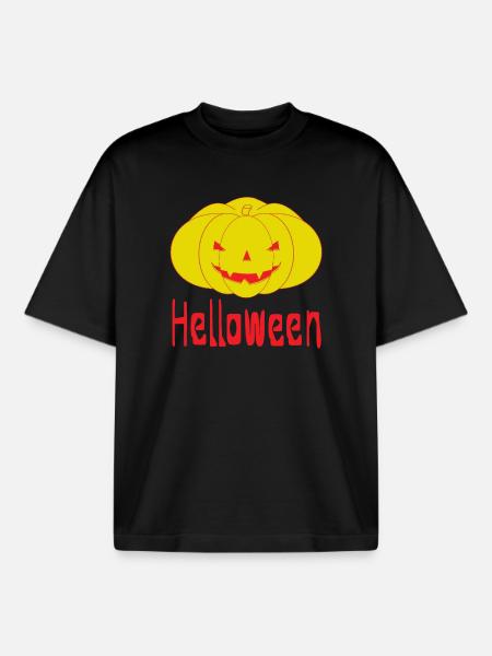 The Helloween - Boxy Heavyweight Unisex Organic T-Shirt by Stanley/Stella - black