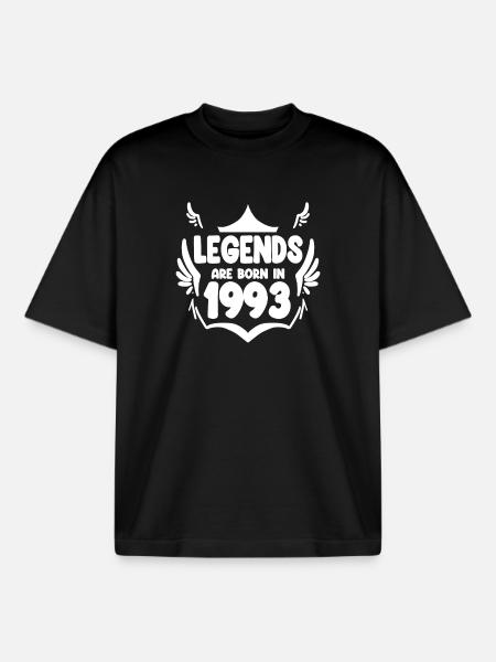 1993 - Born 1993 - Boxy Heavyweight Unisex Organic T-Shirt by Stanley/Stella - black