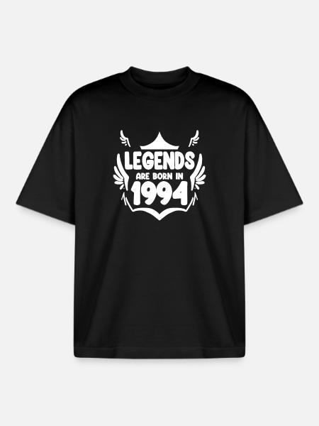1994 - Born 1994 - Boxy Heavyweight Unisex Organic T-Shirt by Stanley/Stella - black