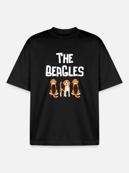 Beagle, Jagd, Jagdhund - Boxy Heavyweight Unisex Organic T-Shirt von Stanley/Stella - Schwarz
