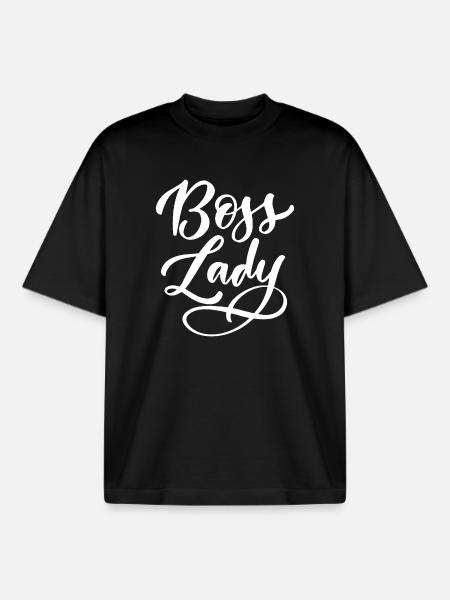 Lady  - Boxy Heavyweight Unisex Organic T-Shirt by Stanley/Stella - black