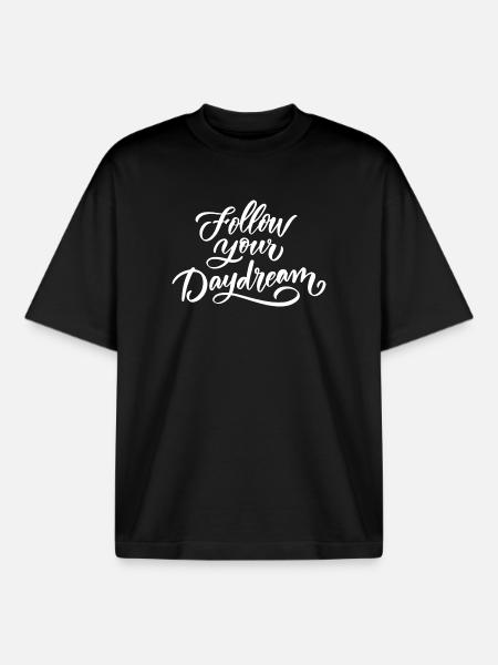 Follow Your Dreams - Boxy Heavyweight Unisex Organic T-Shirt by Stanley/Stella - black