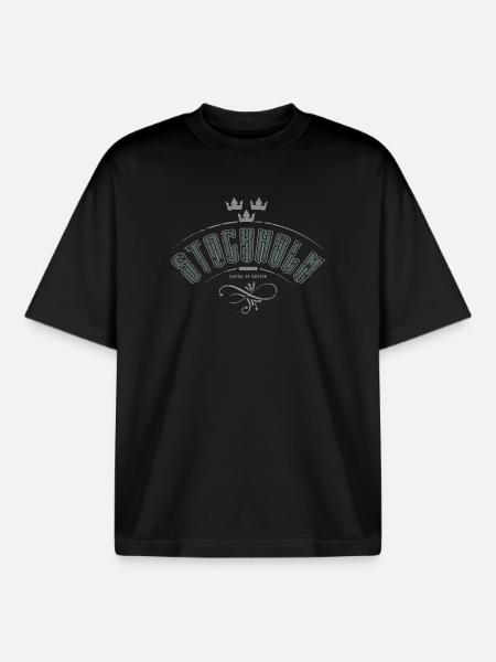 Stockholm 2-fäger - Boxy Heavyweight Unisex Organic T-Shirt by Stanley/Stella - black
