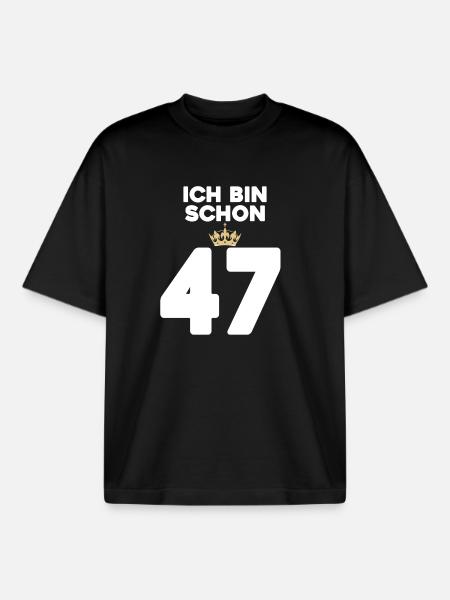 ICH BIN 37 - Boxy Heavyweight Unisex Organic T-Shirt von Stanley/Stella - Schwarz