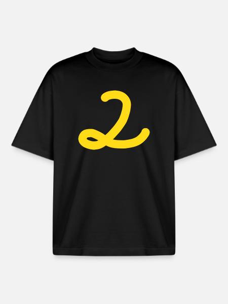 2 Numéro deux - T-shirt unisexe boxy épais biologique Stanley/Stella - noir
