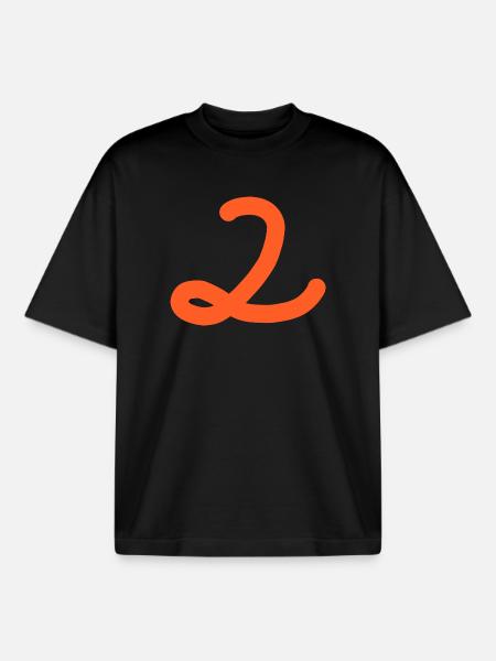 2 Numéro deux - T-shirt unisexe boxy épais biologique Stanley/Stella - noir