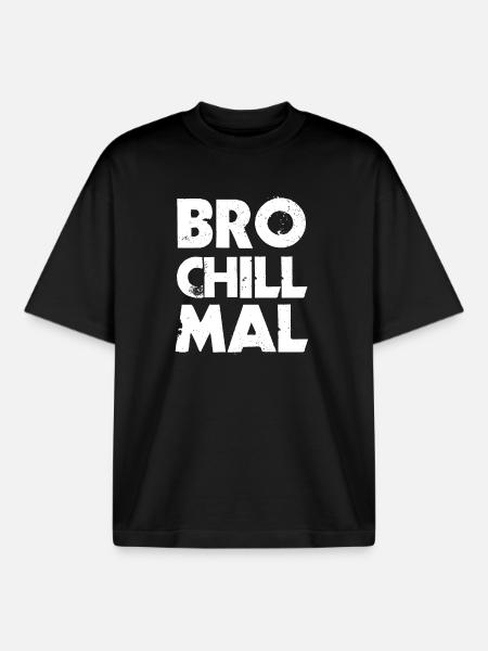 Bro Chill Mal - Boxy Heavyweight Unisex Organic T-Shirt von Stanley/Stella - Schwarz