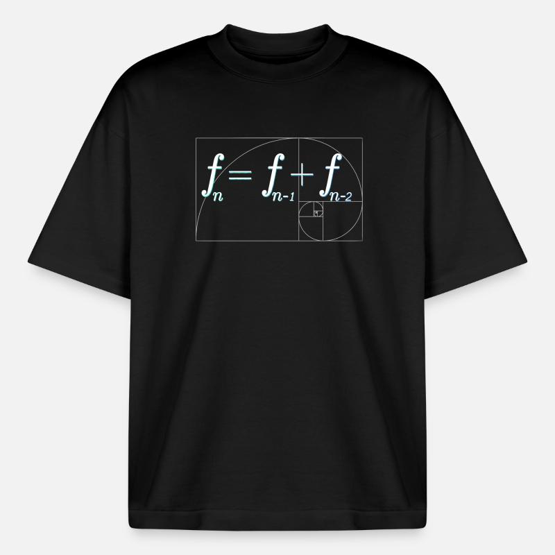 Fibonacci sequence - Heavyweight Boxy Unisex T-Shirt by Stanley/Stella - black
