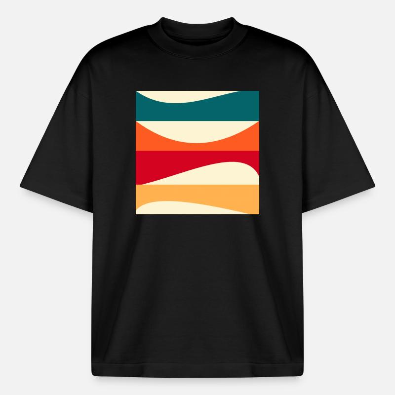 Constructivism - MODERN ART - BACKGROUND - Boxy Heavyweight Unisex Organic T-Shirt by Stanley/Stella - black