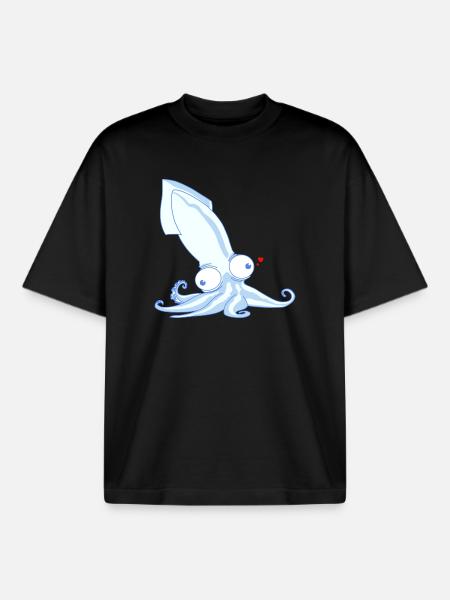 Octopus - Boxy Heavyweight Unisex Organic T-Shirt by Stanley/Stella - black