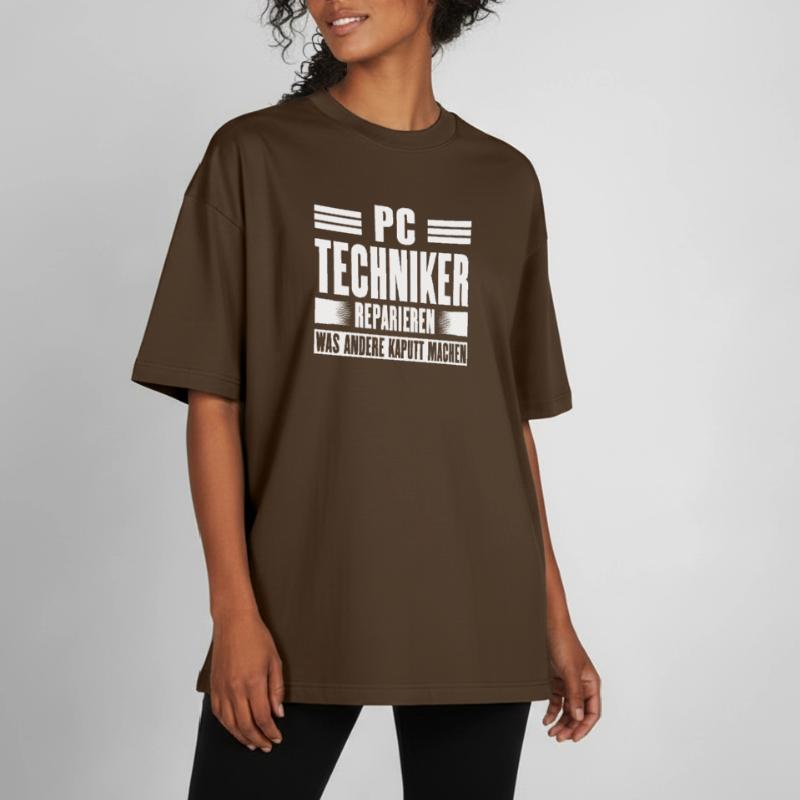 Service Technician Support Solution Devis Service PC T-shirt unisexe épais coupe boxy Stanley/Stella