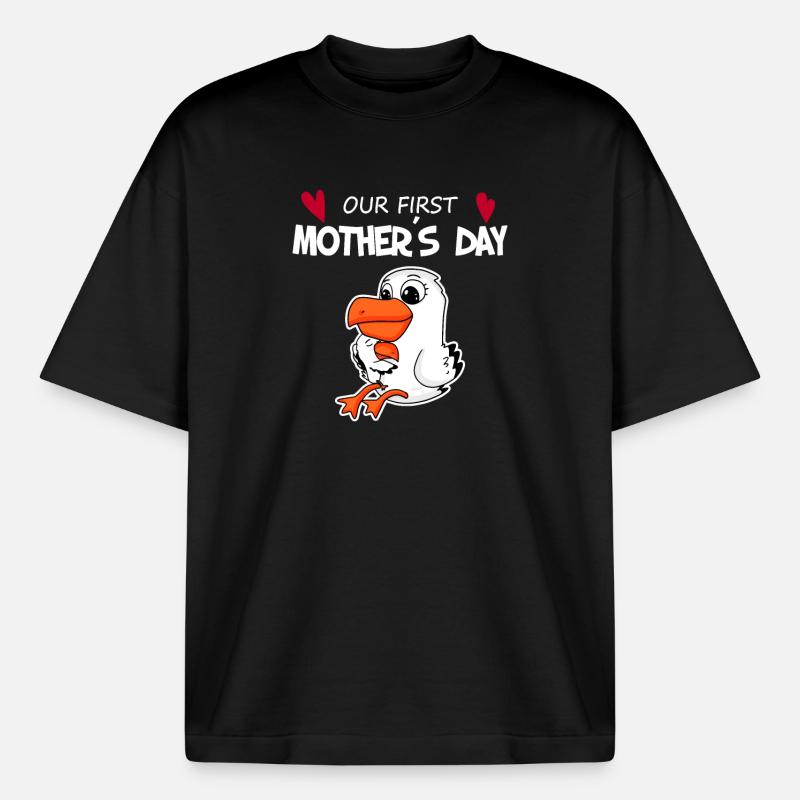 Muttertag - erster Muttertag Geschenk - Boxy Heavyweight Unisex Organic T-Shirt von Stanley/Stella - Schwarz