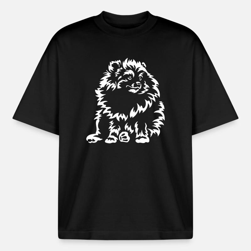 Dwarf Spitz "Black Edition" - Boxy Heavyweight Unisex Organic T-Shirt by Stanley/Stella - black