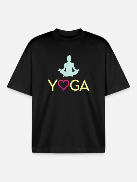 Yoga - Boxy Heavyweight Unisex Organic T-Shirt by Stanley/Stella - black