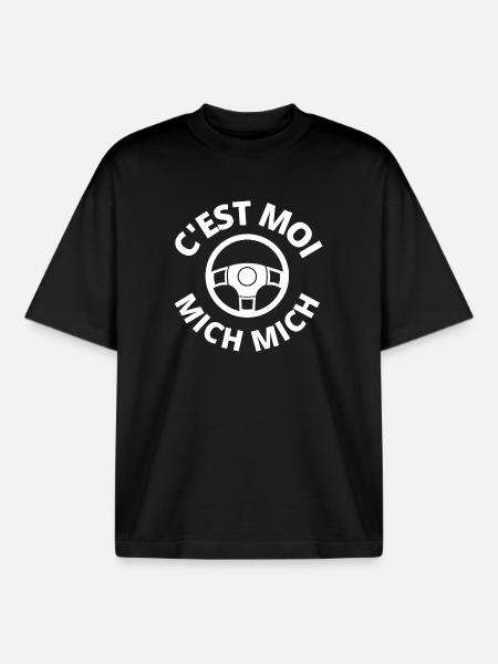 c'est moi mich mich, auto école - T-shirt unisexe boxy épais biologique Stanley/Stella - noir