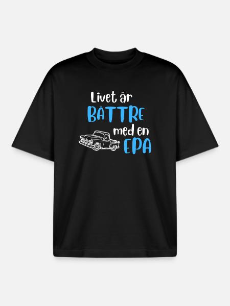 Livet är bättre med en EPA - Unisex boxy heavyweight ekologisk T-shirt Stanley/Stella - svart